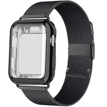 Case+Strap for Apple Watch Band 44mm 40mm 42mm 38mm Accessories stainless steel bracelet magnetic loop correa iWatch 3 4 5 6 se