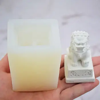 

Stone Lion Sentinel Animal Statue Resin Mold Wax Soap Polymer Clay Fondant Silicone Molds Art Craft Jewelry Making Tool