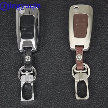 

5 Button Zinc Alloy+Leather Key Cover Case for Chevrolet Camaro/Cruze/Equinox/Impala/Malibu/Sonic for Buick LaCrosse Car-styling