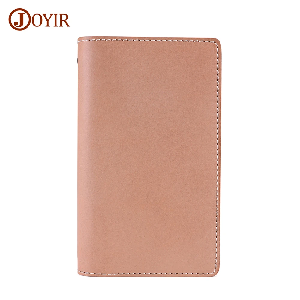 

JOYIR New Notebook Pocketbook for Busniess Work Office Genuine Leather Women Men Card Holder Long Wallet Passport Holder