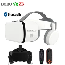 Новинка BoBo VR Z6 очки 3D Виртуальная реальность Беспроводная Bluetooth VR гарнитура шлем для iPhone Android смартфон 4,7-6,2 дюймов