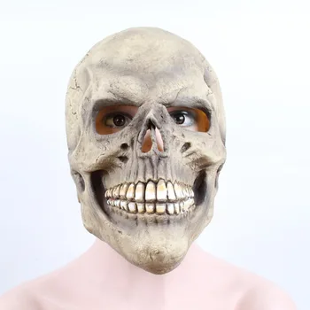 

Scary Skull Mask Full Head Realistic Latex Party Mask Horror Skeleton Halloween