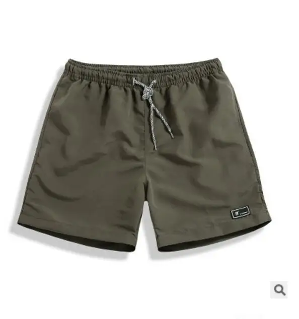 Military green Модные свободные дикие VogueThin секции быстросохнущие дышащие пляжные брюки удобные спандекс мужские пляжные шорты хороший поп Vogue - Цвет: Military green