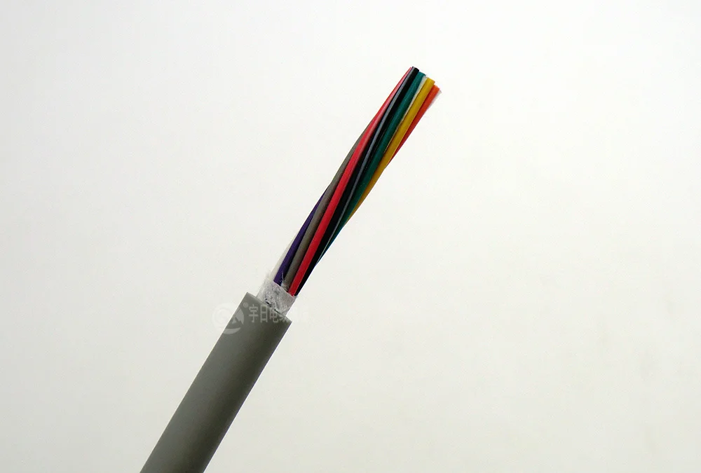 Тянущийся кабель управления цепью ультра гибкий 12 сердечник 0,2, 0,3 мм м² серый буксирный кабель 1 м(24, 22AWG