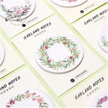 

6 Pcs Romatntic Flower Sticky Note Post Stickers Diary Planner Agenda Memo Pad Stationery Christmas Gift Supplies DM876
