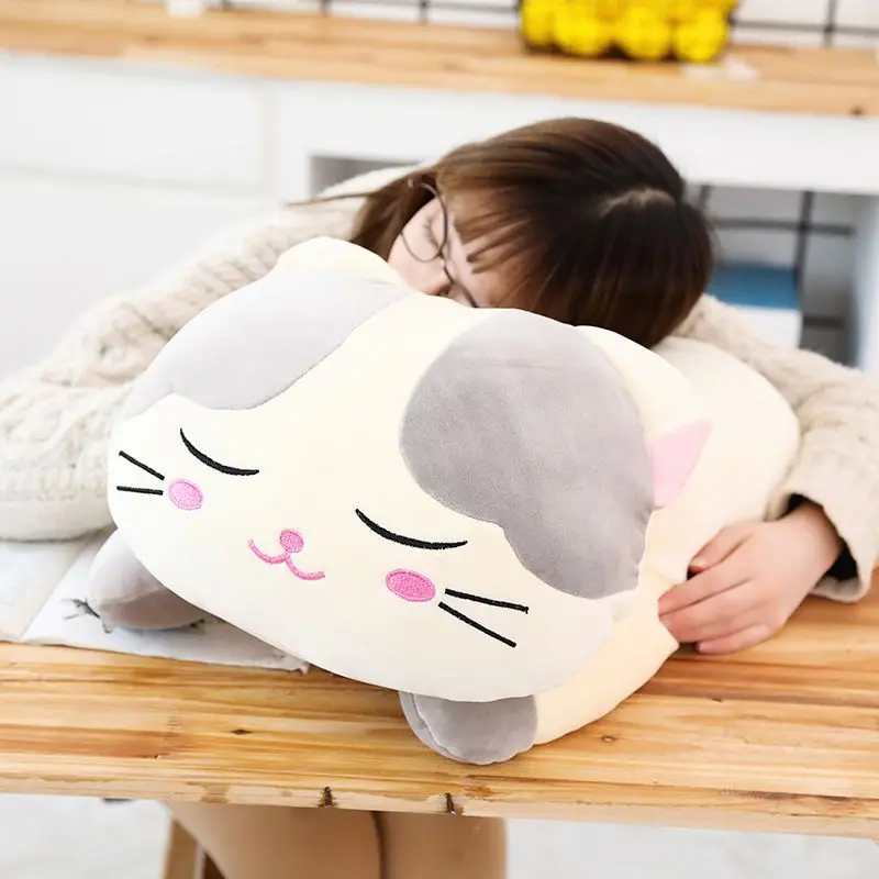 Fat Cat Pillow 40/60cm Kawaii Big Hugging Cushion Soft Cute Stuffed Animals Plush Sleeping Toys For Kids Children Birthday Gifts | Игрушки и