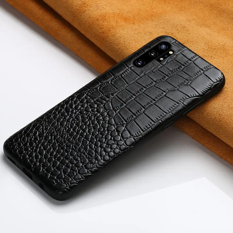 Чехлы для телефона из натуральной кожи для samsung Galaxy s10 S10E Note10 плюс черный чехол для S9 s7 s8 плюс a50 a70 a10 a30 A9 a8 a7 - Цвет: Черный