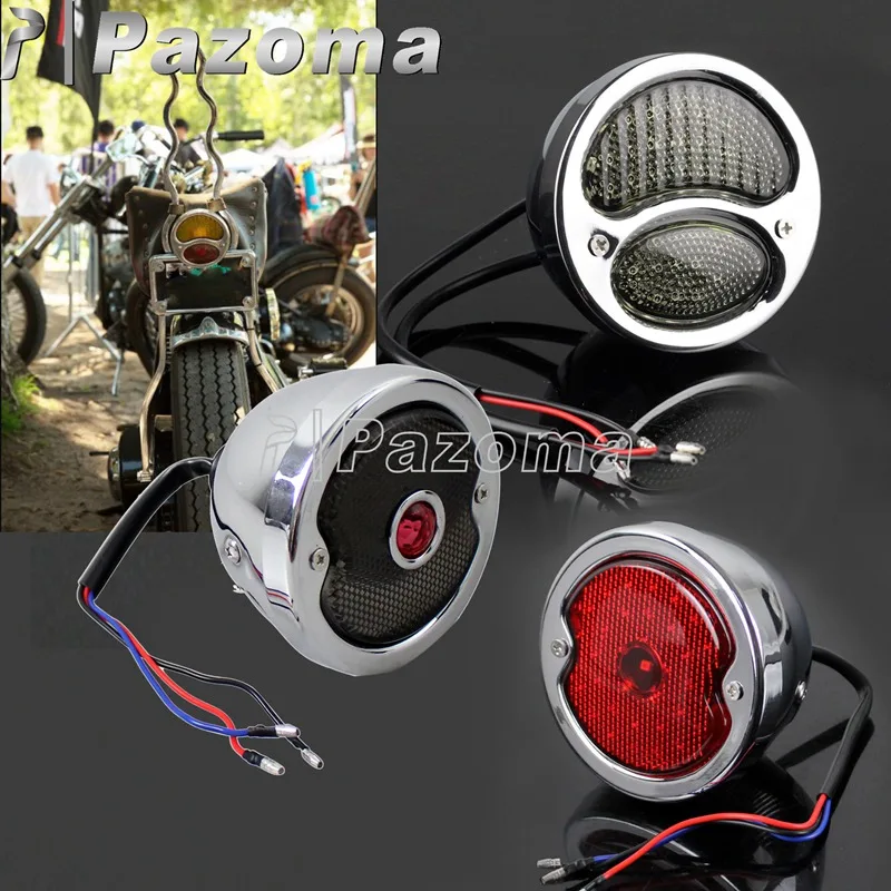 Алюминиевый задний стоп-сигнал для номерного знака Harley XS650 Chopper Honda CB Custom Bonneville Cafe