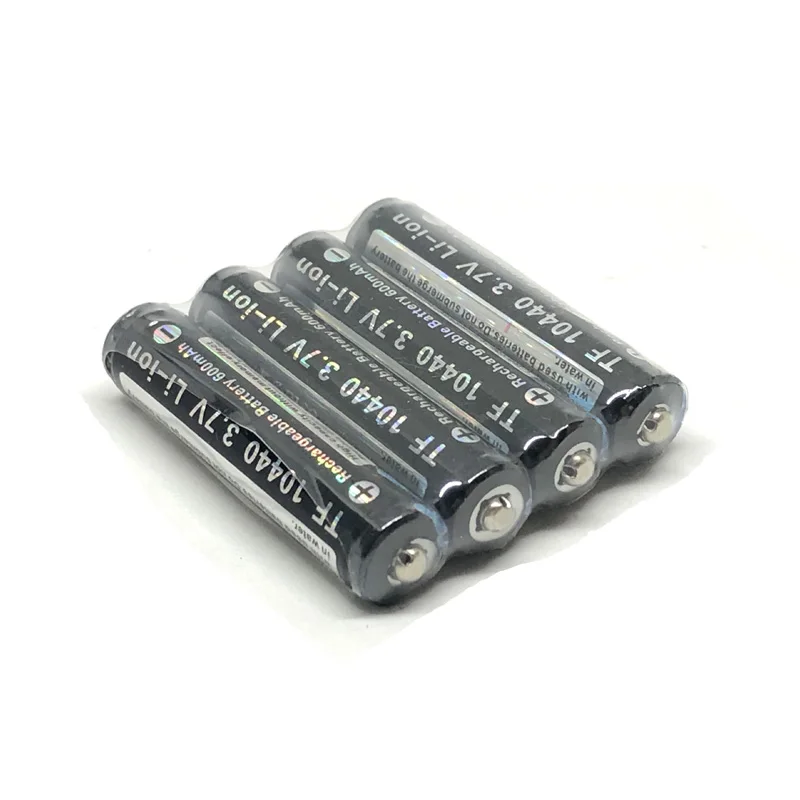

10pcs/lot TrustFire 10440 Battery 3.7V TF 10440 600mah Li-ion Rechargeable Lithium Batteries for LED Flashlights Torch