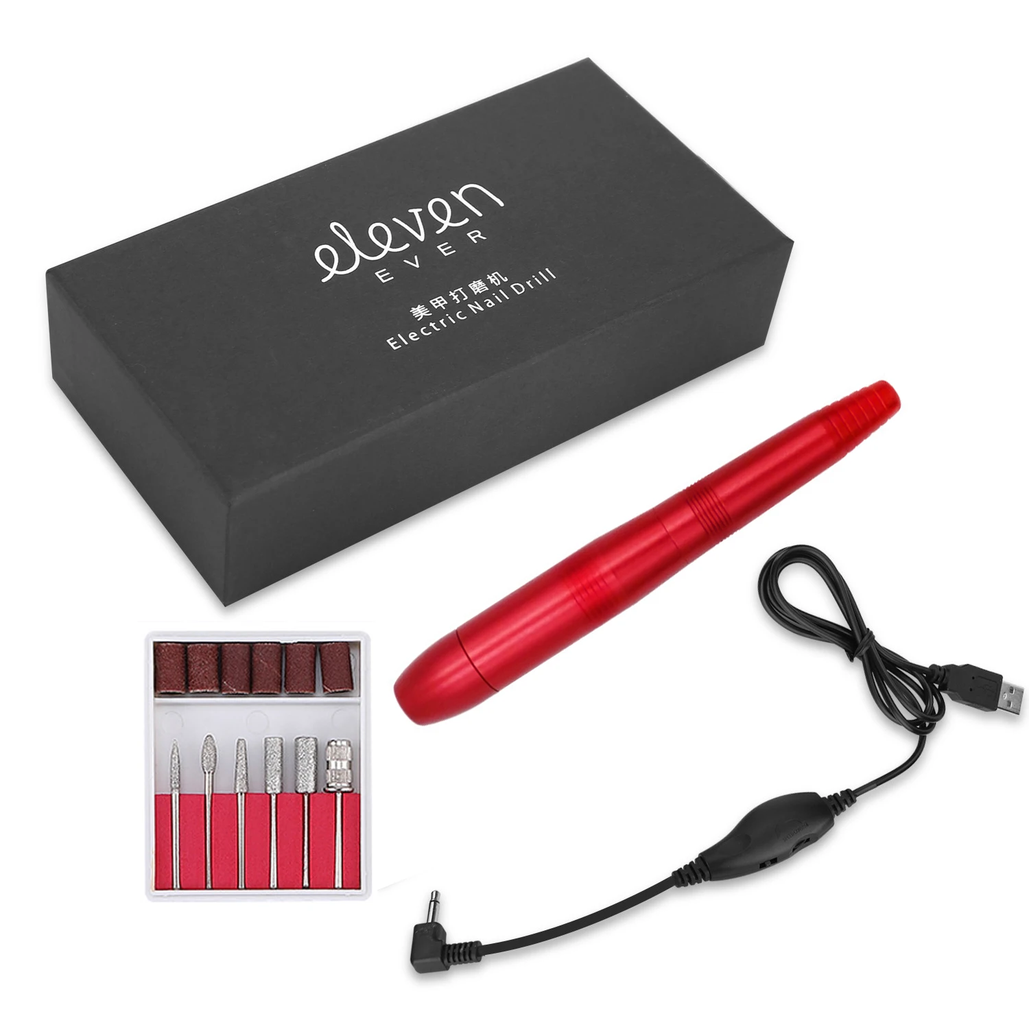 Red DIY Мини USB электрическая дрель Беспроводная шлифовальная машина с переменной скоростью роторные инструменты комплект дрель гравер ручка для фрезерования полировки - Цвет: Red