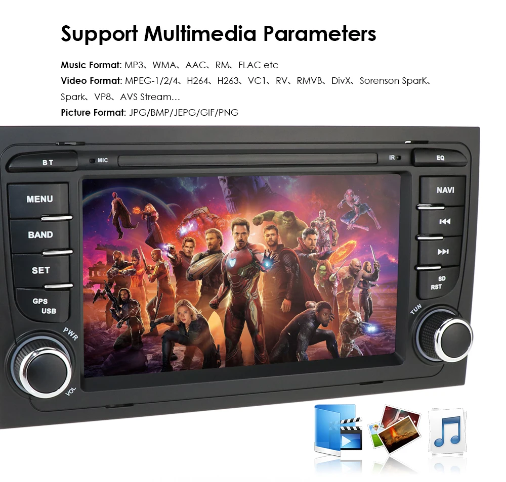 DSP ips 7 ''Android 10 Автомобильный gps для Audi A3 8P радио мультимедиа 2003-2012 S3 2006-2012 RS3 Sportback 2011 стерео плеер BT wifi