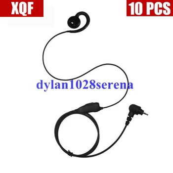 

XQF 10PCS C Shape Ear Hook Earphone Headset PTT for Motorola SL7550 SL4000 SL1K MotoTRBO Two Way Radio