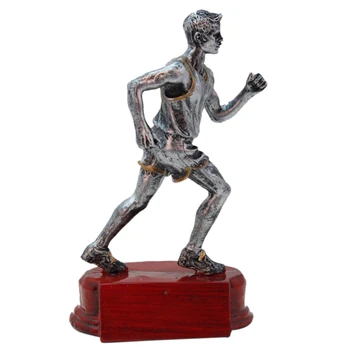 

Resin Sports Craft Running Sports Resin Trophy Ornaments Male Track Running Award Trophy Sculpture Model Building Kit Toys