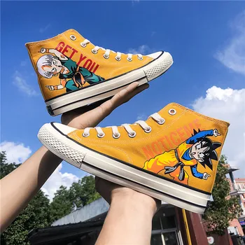 

Shoes Boys Sport Shoes High Top Canvas Sneakers Men Designer Dragon Ball Sneakers Flat Casual School Shoes Man 2020 Fashion