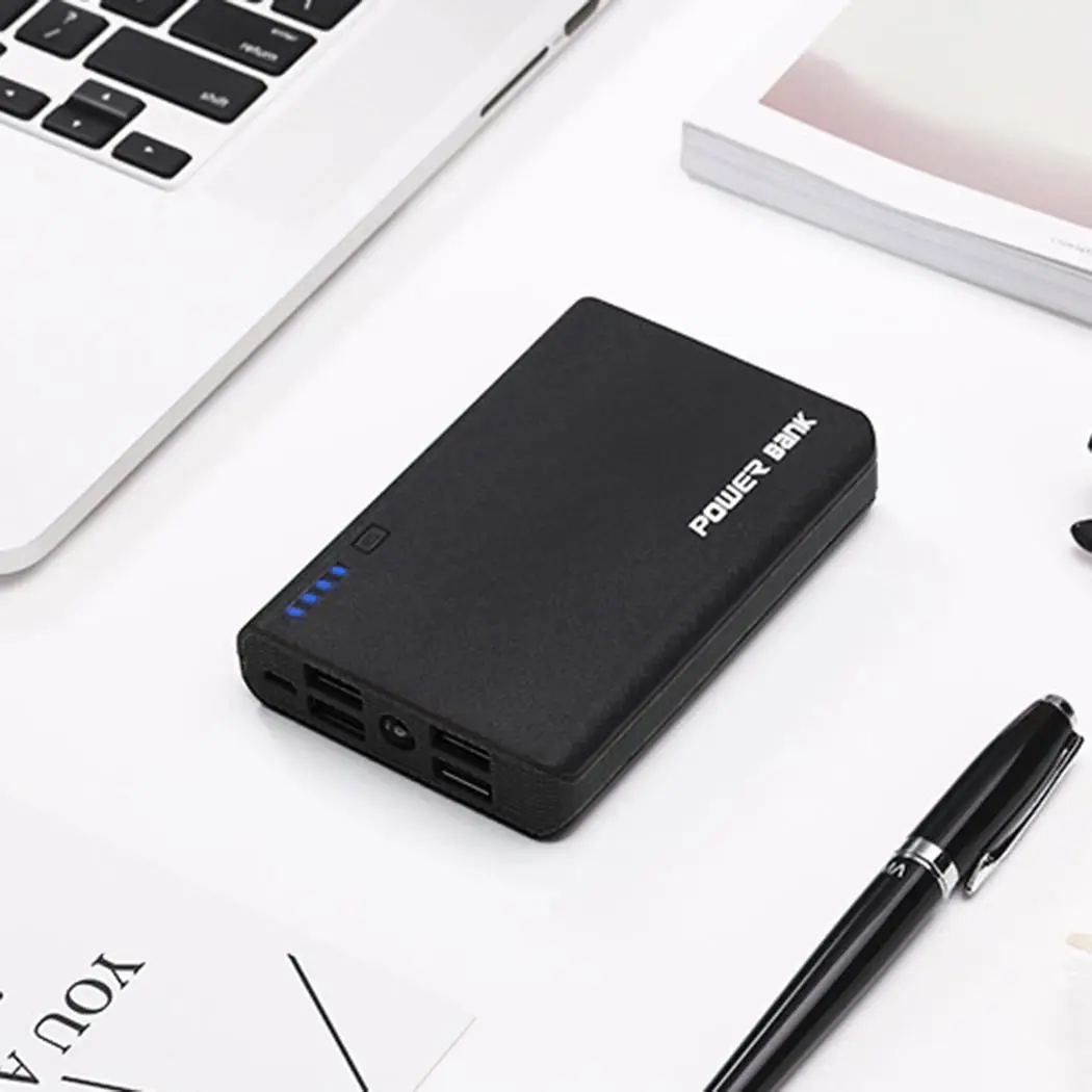 

Power Bank Case 4X 18650 Battery Holder Powerbank Box DIY Kit 4 USB Output External Battery Charger Box For MP3/4 Phone