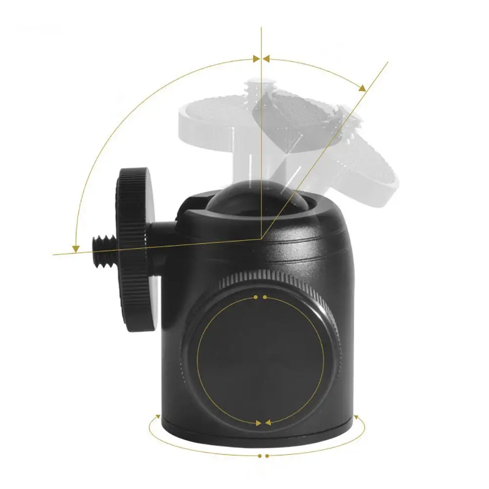 DishyKooker Мини Pan-tilt для DSLR камеры алюминиевый сплав вращение на 360 градусов Сферический небольшой Pam-tilt