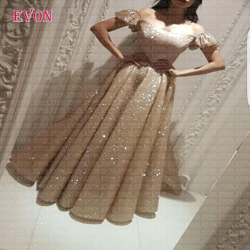 Вечерние платья цвета шампанского, а-силуэт Vestidos De Fiesta De Noche элегантное вечернее платье с открытыми плечами De Soiree
