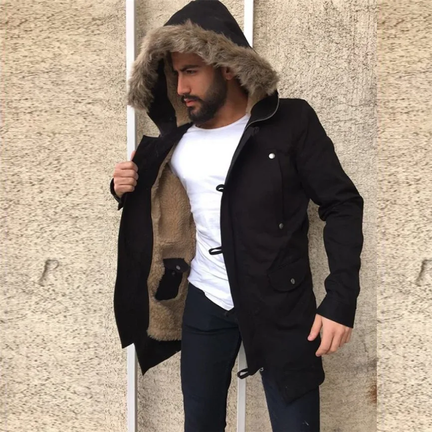 Лидер продаж, высокое качество, модный дизайн, зимние мужские однотонные куртки, пальто, верхняя одежда с капюшоном, ветровка, повседневное пальто, Новинка