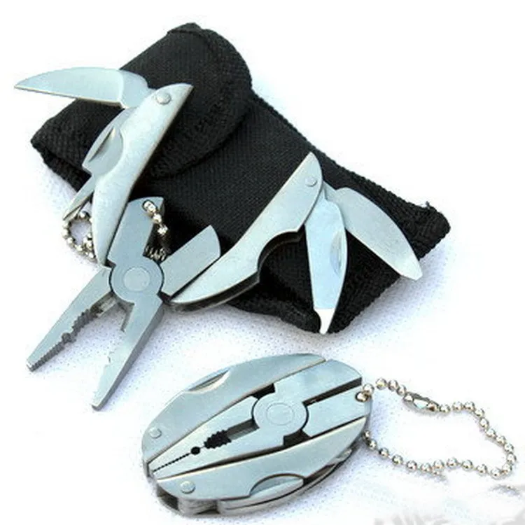 

A Must Tool Pocket Multitools Plier 1pc Outdoor Mini Portable Folding Muilti-functional Plier Clamp Keychain Hiking Camping Tool