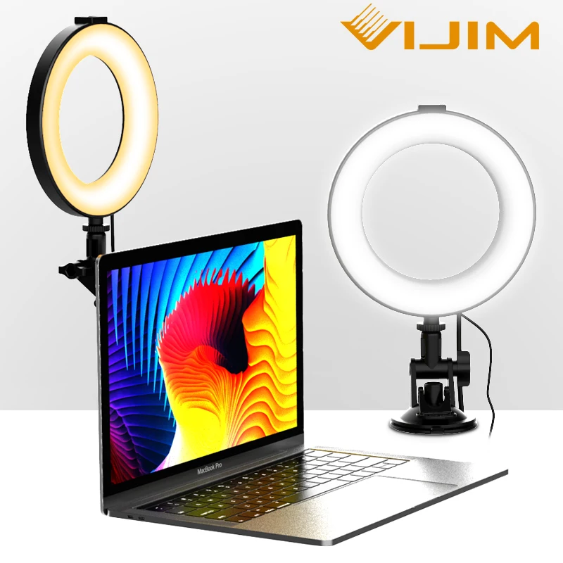 Ulanzi VIJIM CL05 LED-Ringlicht Videokonferenz-Beleuchtungsset für Laptop-Tablet