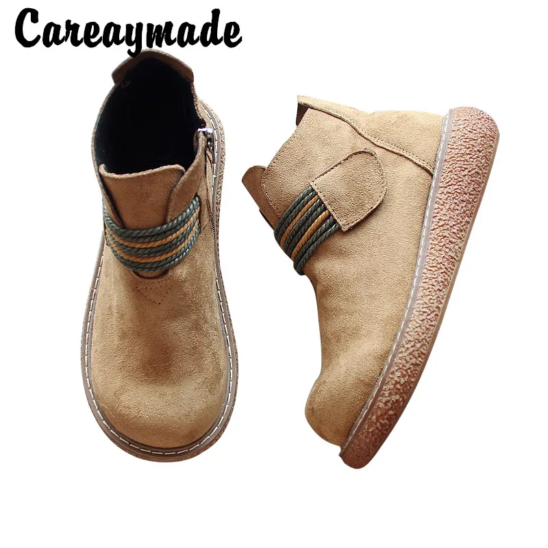 

Careaymade-Vintage thick soled round head Casual boots,big head comfortable academic style literary style women's shoes