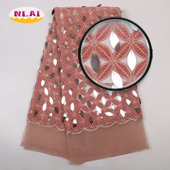 

Nigerian Lace Fabrics For Wedding 2019, African Velvet Lace Fabric, 3D Sequin Lace Wedding Dresses MR2890B