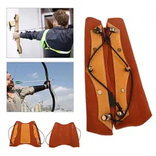 Сильная защитная одежда, аксессуары для стрел, защита для рук, тренировочный лук, Спорт на открытом воздухе, стрельба из лука, поле, коричневый, из воловьей кожи