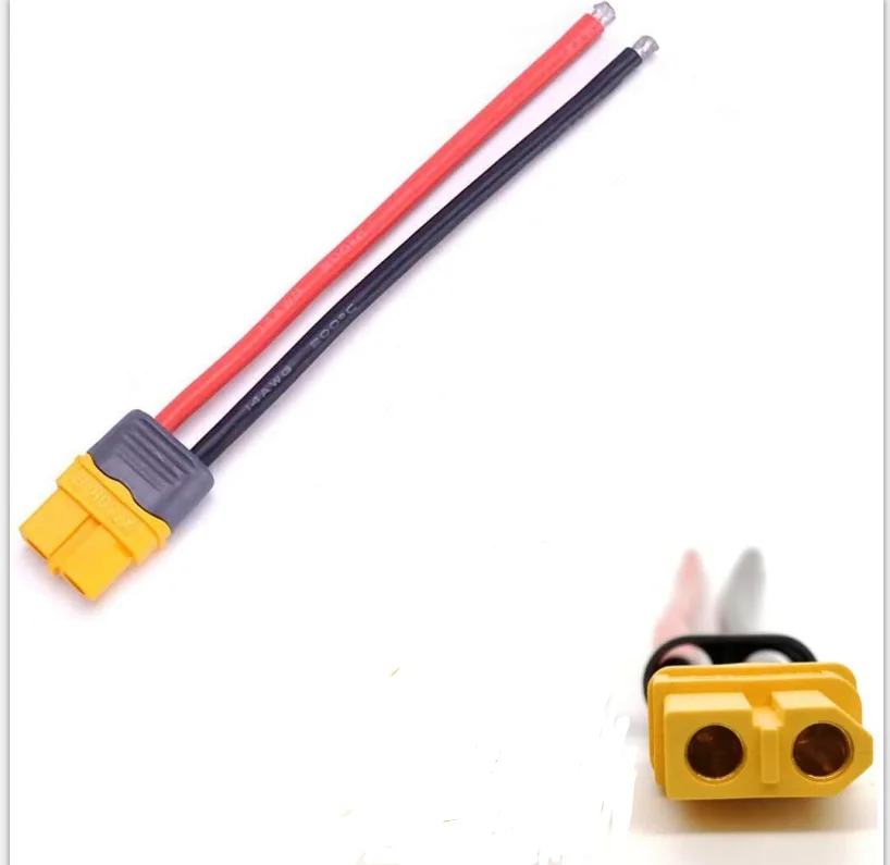 10cm XT60(F) Amass XT60 разъем Мужской и Женский штекер с 10/15cm14 AWG силиконовый провод для RC Самолет Квадрокоптер Lipo батарея ESC FPV Дрон - Цвет: 10cm XT60(F)