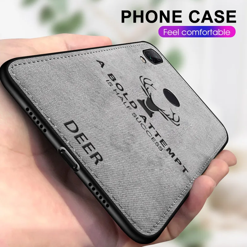 Fabric Cloth Case For Xiaomi Mi9 SE Mi8 Lite Mi CC9 A2 A3 Deer Canvas Protective Cover Redmi 7 Note Note6 Pro |