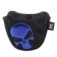 Чехол для клюшки для гольфа, защитный чехол для головы для гольфа с рисунком черепа,, чехол для головы для гольфа из искусственной кожи