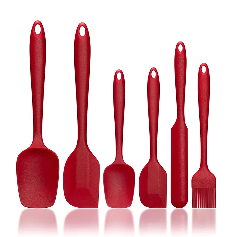 6 Pcs Silicone Spatula Sets Cooking Utensils Tools Non Stick Heat 