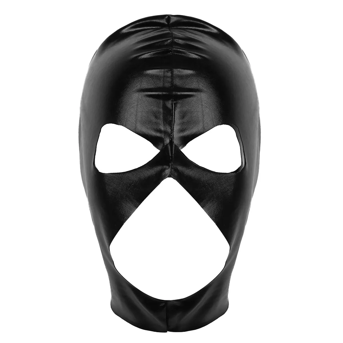 Black Open Mouth Full Head Face Cover Headgear Mask Hood Adult Role Play Costume 