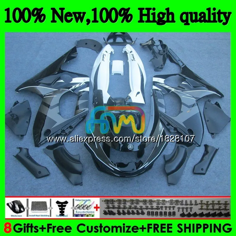 Thundercat для YAMAHA YZF600R 96 02 03 04 2005 2006 2007 73BS. 173 YZF 600R YZF-600R 2002 черный серый 2003 2004 05 06 07 обтекатель