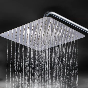 

10inch Square 360 Degree Rotation Stainless Steel Overheaded Rain Rainfall Shower Head for Bathroom Massage SPA Shower Supplies