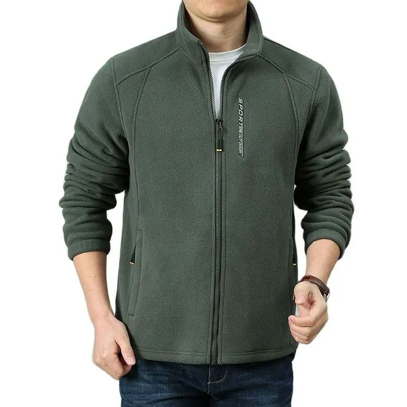

Spring Winter Fleece Jacket Men Outdoor Cardigan Windbreaker Male Thick Warm Fleece Coat Men's Clothing 2023 College Harajuku