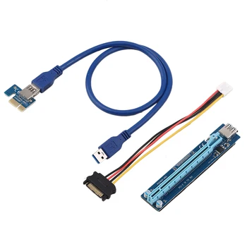 

Fast transfer converter PCI-E 1X To 16X Card Riser Card Adapter Extender Cable Professional 0.3/0.6/1M 4PIN Card Strength Cable