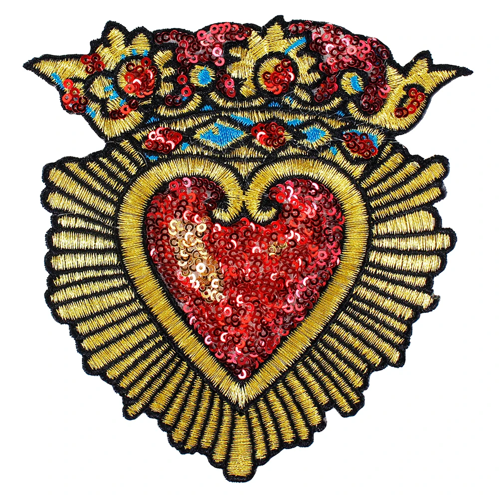 Heart Shaped Sew On Love Fashion DIY Applique Badge Patch Clothing Accessories 