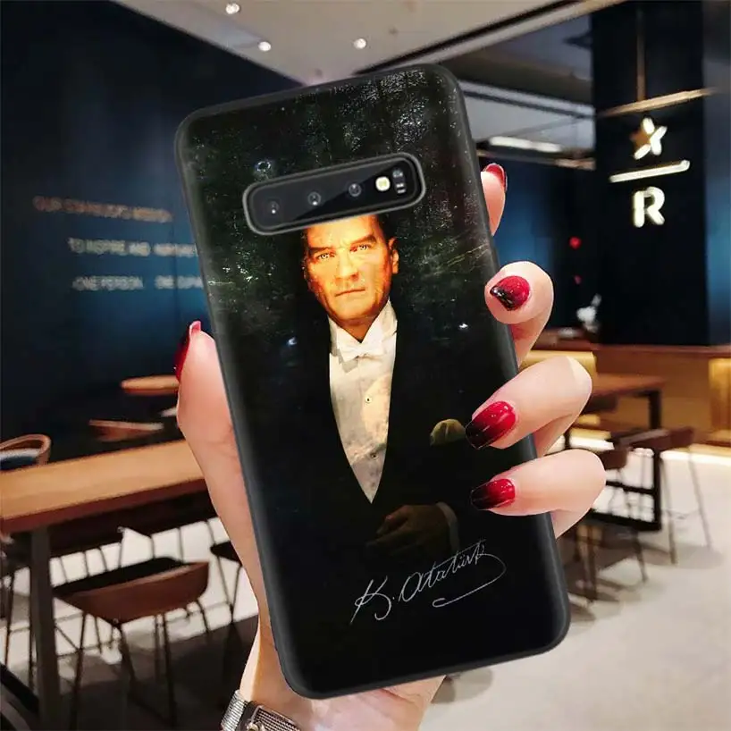 BD206-7 Турция Мустафа Кемаль Ататюрк черный чехол для samsung Galaxy S10 Note 10 9 8 S9 S8 J4 J6 J8+ плюс S7 S6 силиконовый чехол для телефона - Цвет: BD206-7