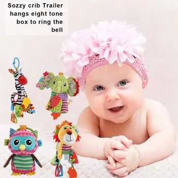 

Baby Bed Car Pendant Music Box Pull Bell Doll Cartoon Cute Doll Baby Comfort Toy Children's Early Education Toys
