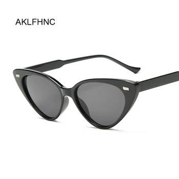 

Cat Eye Fashion Sunglasses Women Vintage Plastic Mirror Retro Black Sun Glasses Female Oculos De Sol Feminino UV400