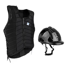 Жилет для верховой езды для взрослых женщин с защитным шлемом M