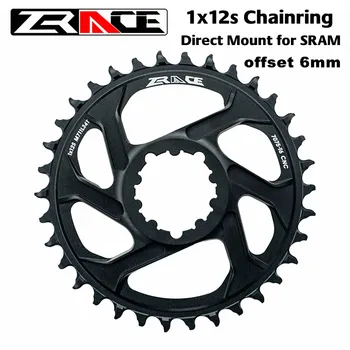 

ZRACE 1 x 12s Bike Chainring, MTB Chainwheel,7075AL Vickers-hardness 21,offset 6mm, for SRAM Direct Mount Crank,Compatible Eagle