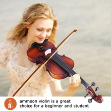 Ammoon матовая акустическая 4/4 Скрипка белая сосна Верхняя доска клен задняя доска буфет смычок из красного дерева с чехол для переноски