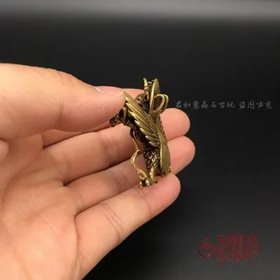 Ancient-like micro-sculpture(Dapengbi. Protecting law) small bronze Pendant