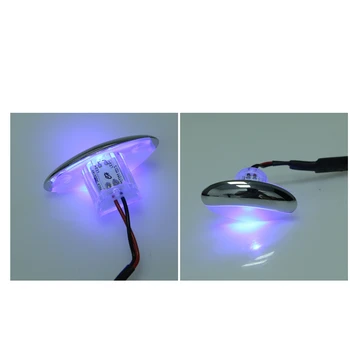 

2pcs Waterproof Marine RV 0.24W LED Fantasy Blue Courtesy Floor Down Light 12/24V Flush Mount