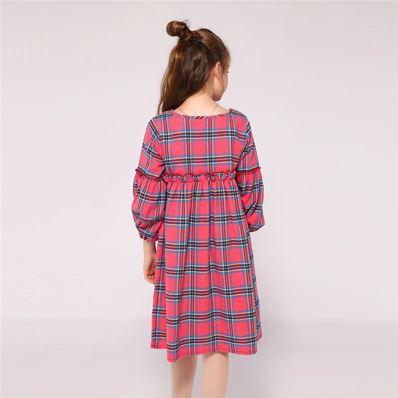 Kseniya Kids/модное платье свободного покроя с длинными рукавами для девочек 2-9 лет; сезон весна-осень