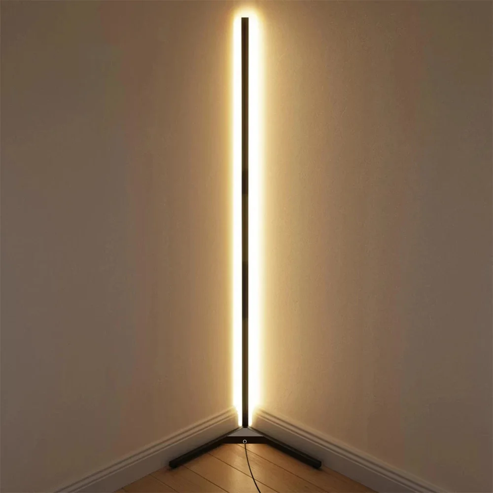 LED corner RGB floor lamp smart remote control dimming modern office living room bedroom decoration warm light | Лампы и освещение