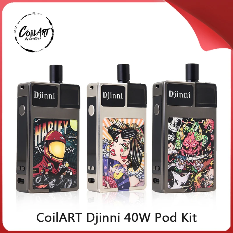 Coilart Djinni Pod Kit with 950mAh built-in battery 2ml Cartridge Electronic Cigarette Vape VS Smoant Pasito | Электроника