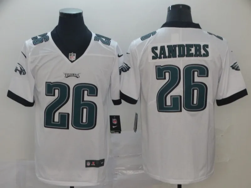 AS PICTURE Сшитая Мужская Джерси Philadelphia#26 Eagles Miles Sanders - Цвет: AS PICTURE