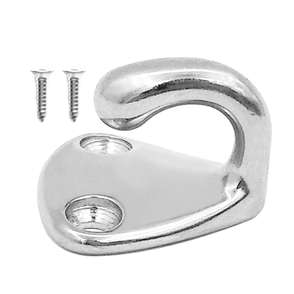 3x Stainless Steel Coat / Hat Hook Wall Mounted Hanger for Marine Boat Home